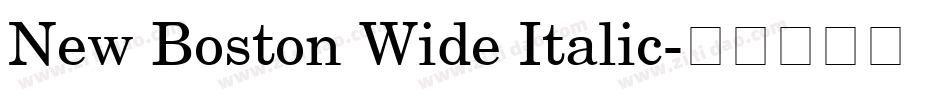 New Boston Wide Italic字体转换
